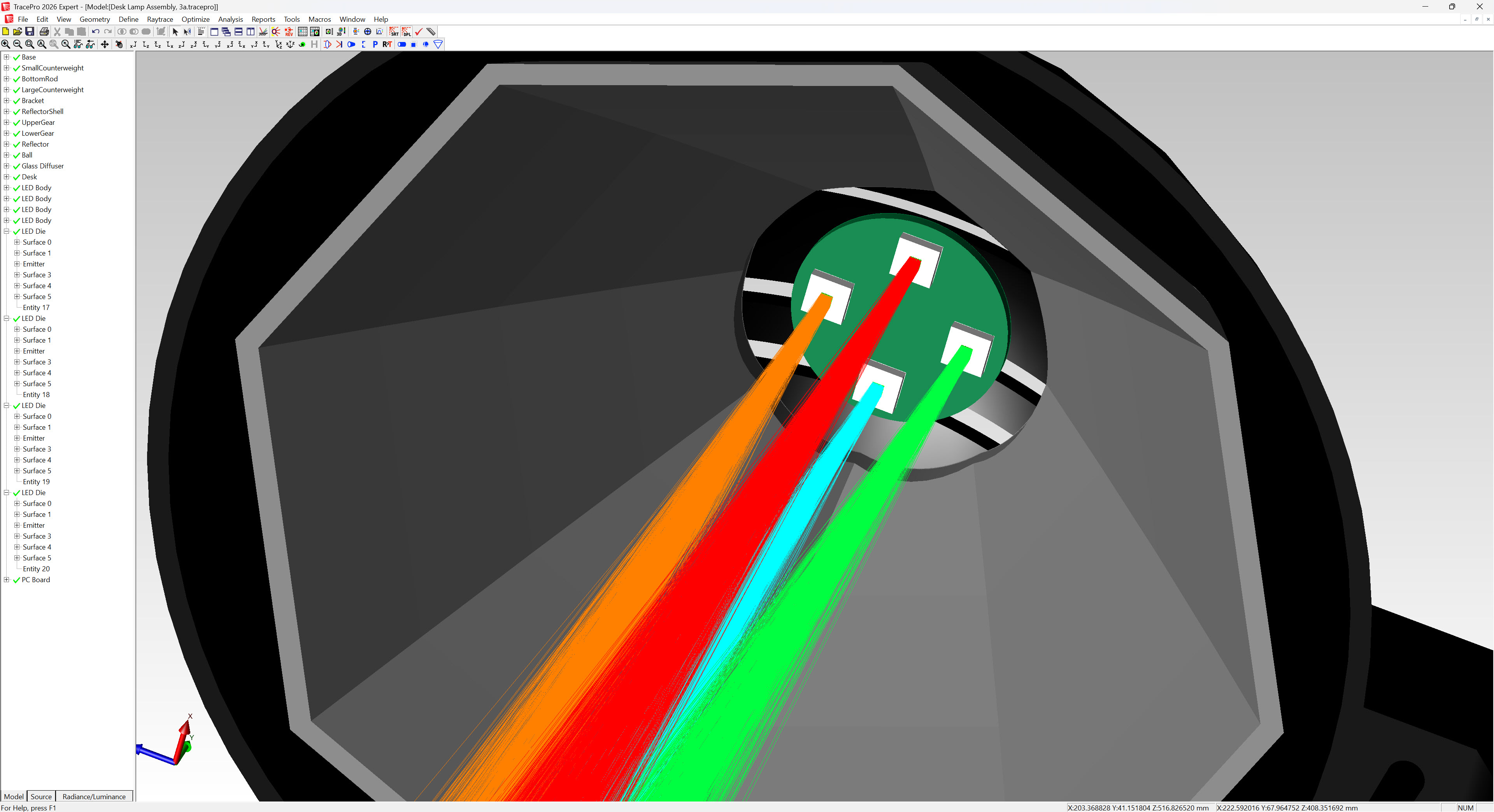 TracePro Ray Colors, 5