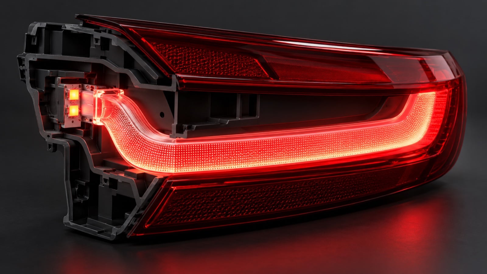 A Rear Backside Rear Lamp Light Guide Design for ECE R148 | TracePro